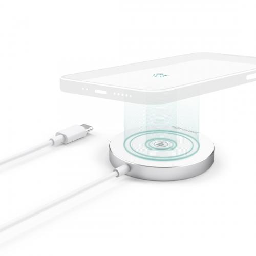 Incarcator Wireless Qi Hama MagCharge FC15, 15W/3A, White