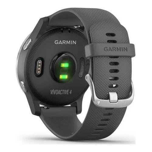 SmartWatch Garmin Vivoactive 4, 1.3 inch, Curea silicon, Shadow Gray-Silver