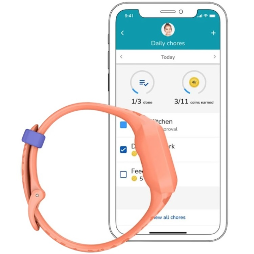 Bratara fitness Garmin Vivofit Jr. 3, Peach Leopard
