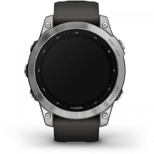 SmartWatch Garmin Fenix 7 Standard Edition, 1.3inch, Curea silicon, Silver-Graphite