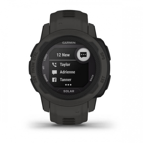 SmartWatch Garmin Instinct 2S Solar, 0.79inch, Curea Silicon, Black