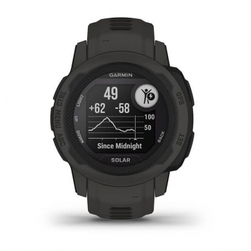 SmartWatch Garmin Instinct 2S Solar, 0.79inch, Curea Silicon, Black