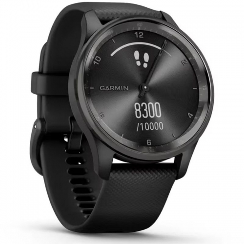 SmartWatch Garmin Vívomove Trend, 1.01inch, Curea Silicon, Black
