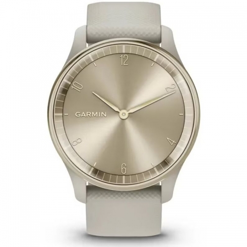  SmartWatch Garmin Vívomove Trend, 1.01inch, Curea Silicon, Cream Gold