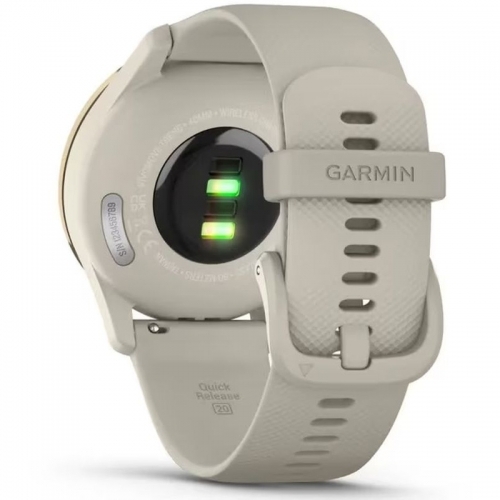  SmartWatch Garmin Vívomove Trend, 1.01inch, Curea Silicon, Cream Gold