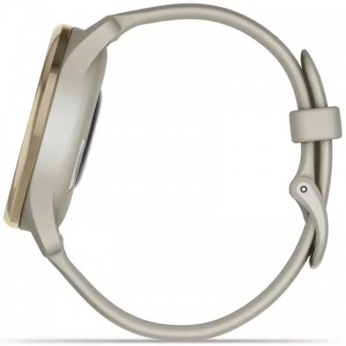  SmartWatch Garmin Vívomove Trend, 1.01inch, Curea Silicon, Cream Gold