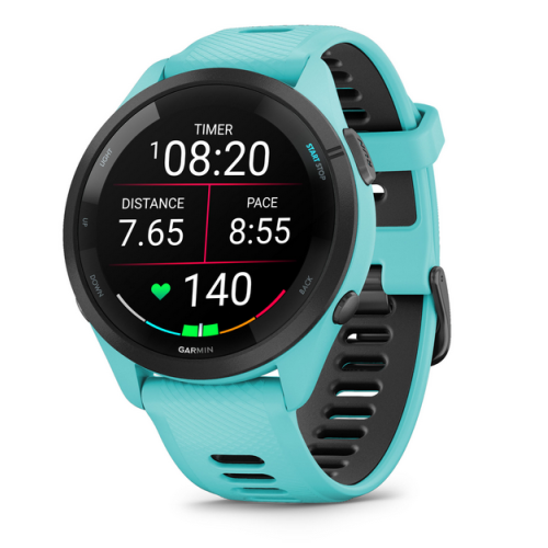 SmartWatch Garmin Forerunner 265, 1.3 inch, Curea silicon, Black-Powder Grey