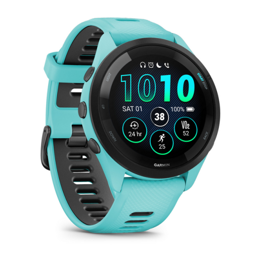SmartWatch Garmin Forerunner 265, 1.3 inch, Curea silicon, Black-Powder Grey