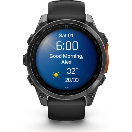 SmartWatch Garmin Fenix 8, 1.4 inch, Curea silicon, Slate Gray-Black