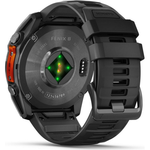 SmartWatch Garmin Fenix 8, 1.4 inch, Curea silicon, Slate Grey-Black