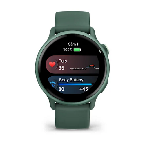SmartWatch Garmin Vívoactive 6, 1.2 inch, Curea Silicon, Jasper Green