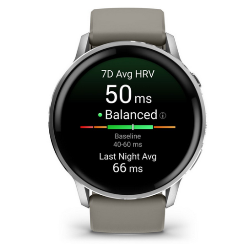  SmartWatch Garmin Venu 4, 1.4 inch, Curea Silicon, Silver-Grey