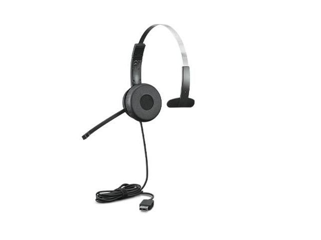 Casti cu microfon Lenovo 100 Mono, USB, Black