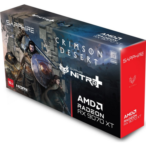 Placa video Sapphire AMD Radeon RX 9070 XT NITRO OC Crimson Desert Edition 16GB, GDDR6, 256 bit