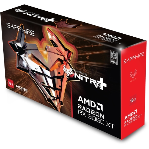 Placa video Sapphire AMD Radeon RX 9060 XT NITRO+ 16GB, GDDR6, 128 bit
