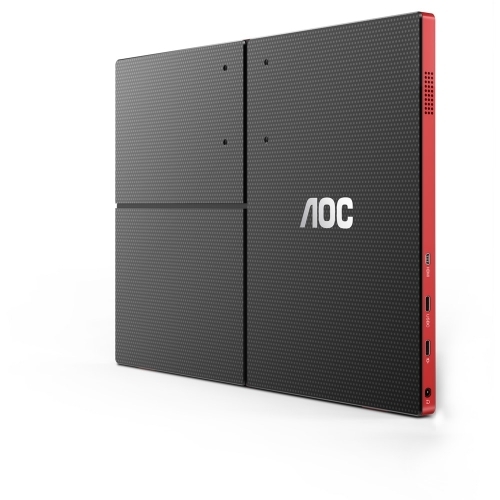 Monitor LED Portabil AOC 16G3, 15.6inch, 1920x1080, 4ms GTG, Black-Red
