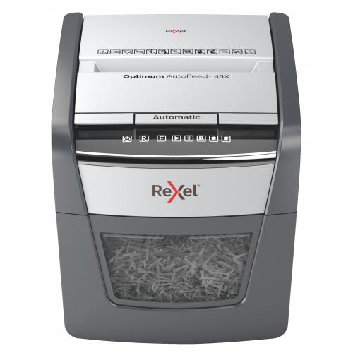 Distrugator automat de documente Rexel OPTIMUM 45X, Black-Grey