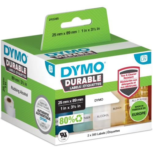 LW ADRESS LABEL WHITE 25X89MM/2 ROLLS A 350 LABELS