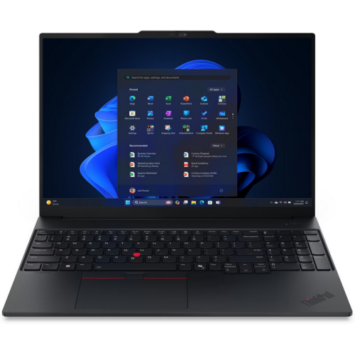Laptop Lenovo ThinkPad E16 Gen 3, Intel Core Ultra 5 225U, 16 inch, RAM 16GB, SSD 512TB, Intel Graphics, Windows 11 Pro, Black