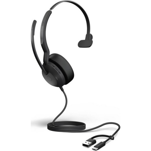Casca cu microfon Jabra Evolve2 50 Mono Microsoft Teams, Bluetooth/USB-A/C, Black