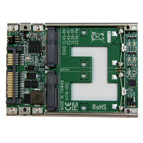 Adaptor Startech 25SAT22MSAT, SATA - 2x mSATA
