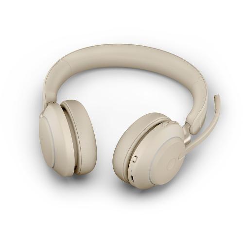 Casti cu microfon Jabra Evolve2 65 UC Stereo, Bluetooth, Beige