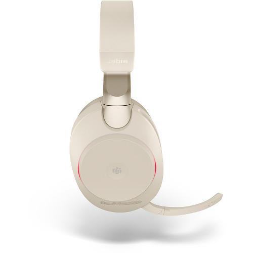Casti cu microfon Jabra Evolve2 85, Link380c MS Stereo, Bluetooth/3.5mm jack/USB-C, Beige