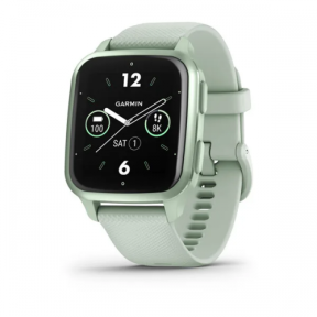 Smartwatch Garmin Venu SQ2 Metallic Mint Bezel, 1.41inch, Curea Silicon, Mint Bezel
