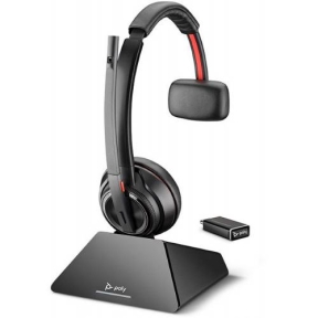 Casca cu microfon Poly SAVI 8210 UC S8210 C, Bluetooth, Black