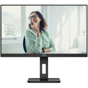 Monitor AOC, 23.8", IPS, FHD, 75Hz, 4ms, FlickerFree, Boxe 2W x 2, HA, Pivot, HDMI, DisplayPort, DaisyChain, USB, hub, USC-C, RJ45, 24P3CV, Negru - 24P3CV