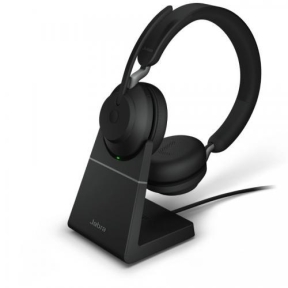 Casti cu microfon Jabra Evolve2 65, Link380a MS Stereo Stand, Bluetooth, Black