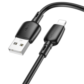 Cablu de date Borofone BX93, USB-A male - Lightning male, 1 m, Black