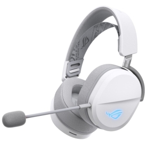 Casti cu microfon ASUS ROG Pelta, Bluetooth/USB-C Wireless, Moonlight White