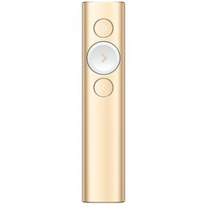 Presenter Logitech Spotlight, Bluetooth/USB Wireless, Gold