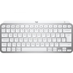 Tastatura Wireless Logitech MX Keys Mini, White LED, Bluetooth, Layout UK, Pale Grey