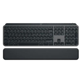Tastatura wireless Logitech MX KEYS S, Bluetooth/USB Wireless, Layout US, Graphite + MX Palm Rest