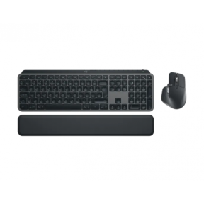 Kit Wireless Logitech MX KEYS Combo - Tastatura MX KEYS S, Bluetooth/USB Wireless, Layout US, Graphite + Mouse Optic MX Master 3S, Bluetooth/USB Wireless, Graphite