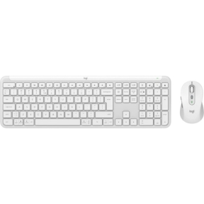 Kit Wireless Logitech Signature Slim Combo MK950 - Tastatura, USB Wireless/Bluetooth, Layout US, Off White + Mouse Optic, USB Wireless/Bluetooth, Off White