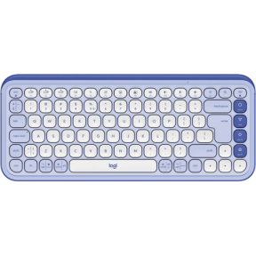 Tastatura Logitech POP Icon Keys, Bluetooth/USB Wireless, Layout US, Lilac-Off white