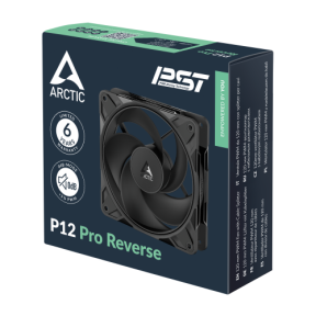 Ventilator ARCTIC P12 Pro Reverse, 120mm PWM, 500 - 3000 rpm, Negru, ACFAN00331A