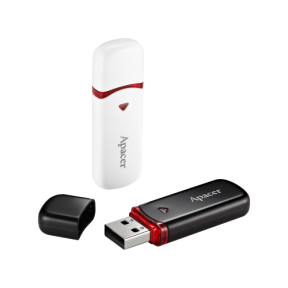 Stick memorie Apacer AH333 64GB, USB 2.0, Negru, FD2-64GB-AH333BK-APCR