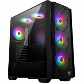Carcasa MSI MAG FORGE 140A B65, Middle Tower cu sursa 650W inclusa, Negru