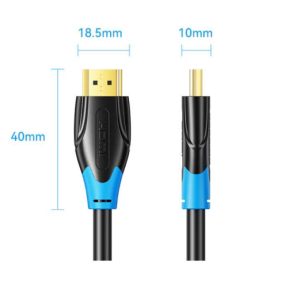 CABLU video Vention, HDMI(M) la HDMI (M), 0.75M, rezolutie 4K la 60Hz, , Negru, "AACBE" (timbru verde 0.08 lei) - 6922794732636