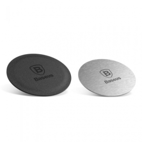 PLACUTE METALICE Baseus,  pentru prindere magnetica a smartphone-urilor, pachetul contine 2 buc, argintiu 