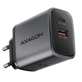 ACU-PQ67, GaN, 67W, USB-C,USB-A, Gri