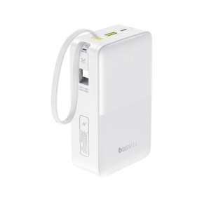 POWER BANK Baseus EnerFill FC51 Bipow 2 Pro Digital, capacitate 30000mAh 22.5W, 1 x USB, 1 x USB Type-C, cablu integrat USB Type-C, display, alb "E0028101" (timbru verde 0.98 lei) - 6932172698638