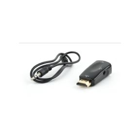 Adaptor audio Gembird AB-HDMI-VGA-02, HDMI male - VGA female + 3.5mm jack, Black