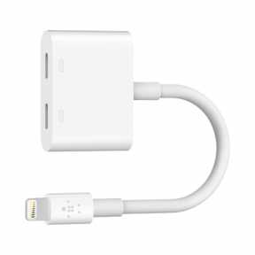 Adaptor Belkin Rockstar Charging, 2x Lightning, White