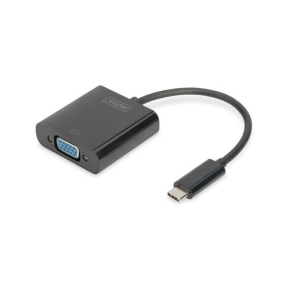 Adaptor Digitus DA-70853, VGA - USB 3.1 Tip-C, 0.15m, Black