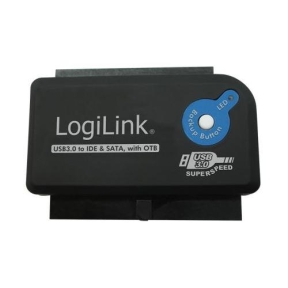 Adaptor Logilink USB 3.0 - IDE/SATA, Black